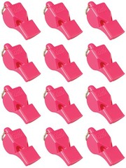 Fox 40 Classic Safety 3-Chamber Pealess Whistle, Pink (12-Pack)