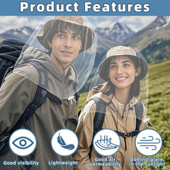 2 Pack Ultra Large Mosquito Net 42X25 Inches Mosquito Head Net Oversized Insect