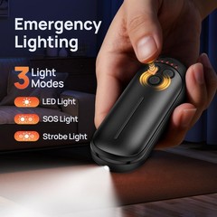 DeeKom Rechargeable Hand Warmers 2 Pack, Rapid Heating Within 3 Seconds Black