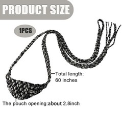 Paracord 63 Inch Handcrafted Black&White Braided Roman Gladius Slingshot