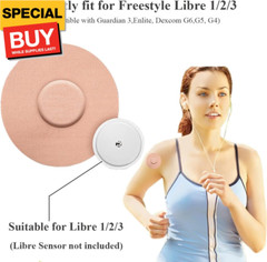 60 Pack Freestyle Adhesive Patches,Waterproof & Sweatproof CGM Sensor Cover for