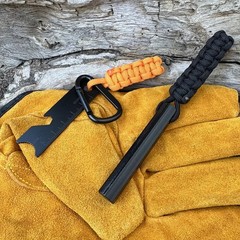 Survival Fire Starter Magnesium Flint Rod, Portable Emergency Fire Set
