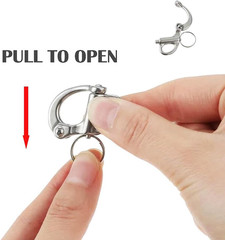 2 PCS Shackle Quick Release Clip Stainless Steel Marine 316 Snap Sailboat Boat
