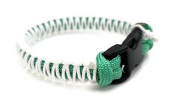 Paracord Bracelet 550 Mint/White Micro Cord U.S. Seller – Handmade