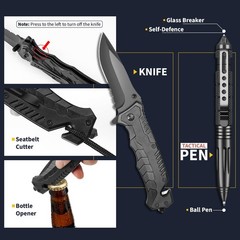 Gifts for Men Him Dad, Survival Kits and Equipment 14 Pcs, Christmas Stocking St