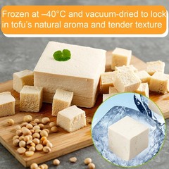 2.83oz (80g) Freeze Dried Tofu Cubes, 1cm Bite Size, Plant Based S, purple
