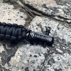 Parabandit Paracord Survival Bracelets with Adjustable Stainless Steel Shackle