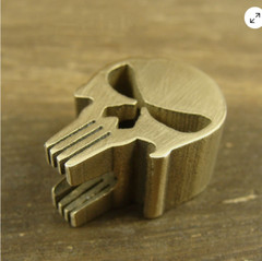 Solid Brass » Skull » knife lanyard bead paracord beads hand made LH080
