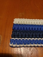 7 Inch Paracord Bracelet With Copper Wire Core – 4 Pack – Blue, White, & Navy