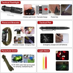 Survival Kit, 251 Pcs Survival Gear First Aid Kit with Molle System Compatibl…
