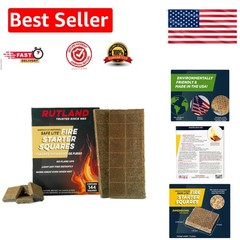 Safe Lite Fire Starter Squares – 144 Odorless Charcoal Starters for Camps