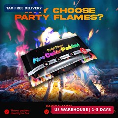 Magic Campfire Fire Color Changing Packets for Fire Pit (50 Pack) Outdoor Firepl
