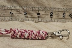 Breast Cancer Awareness 550 Paracord Wrist Lanyard And Zipper Pulls/Key Rings