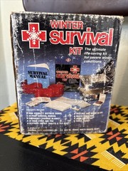 Vintage 80s Winter Survival Kit USA Made New In Box Gas & Oil Advertising