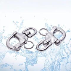 2 Pack 316 Stainless Steel Quick Release Snap Shackle Marine Boat Swivel