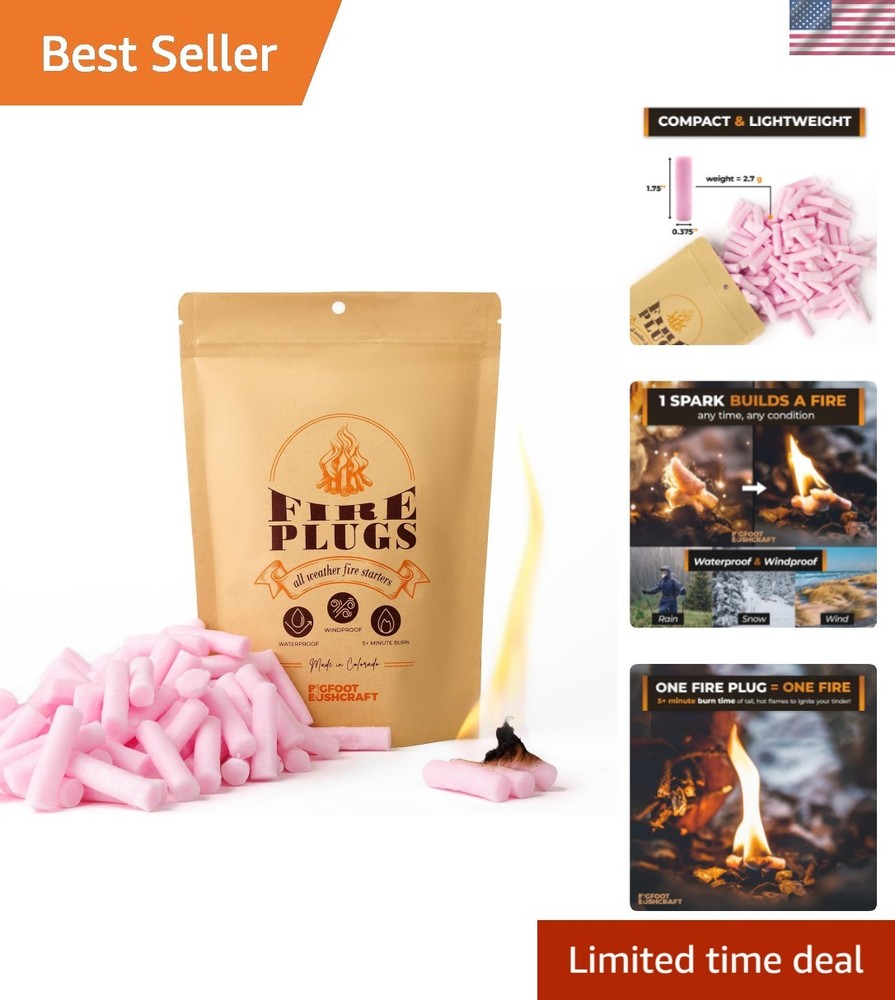 Reliable 5+ Minute Burn Fire Starters – Multi-Use Pack of 30 for Outdoors