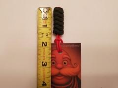 Frozen State Cords Knife Lanyard 550 Paracord Black & Red Zippie Zipper Pull