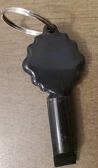 Multifunctional Keychain With Whistle And Compass Black And Green Survival