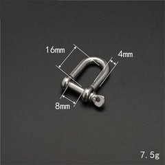 1 Pcs Stainless Steel Carabiner D Bow Shackle Fob Key Ring Hook Screw Buckle