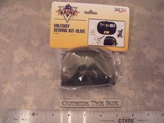 US Military Sewing Kit, OLIVE Nylon, w/Folding Scissors, Emergency/Survival, EDC