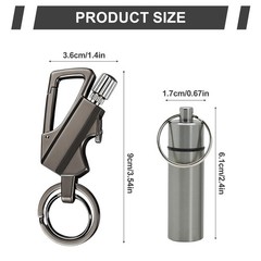 2 Pack Permanent Match Infinity Lighter with Tinder Storage Canister, Multito…