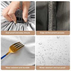 OMVMO 2 Pack Laundry Bag，Drawstring Bag,Storage Bag for XXL – 2Pcs, Silver