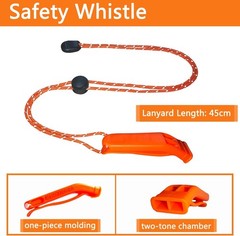 Emergency Whistle, 120db Safety Whistle Survival Shrill Loud for Camping Hiking