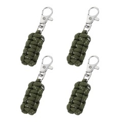 Reflective Paracord Zipper Pull, 80 mm Length for Backpack (4 Pack, Olive Green)