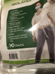 New MiLife Clear Disposable Isolation Ponchos – Pack of 10 – One Size Fits All