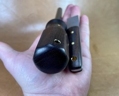 Bushcraft Survival Camping Firesteel Ferro Rod Rosewood Striker Scraper Set