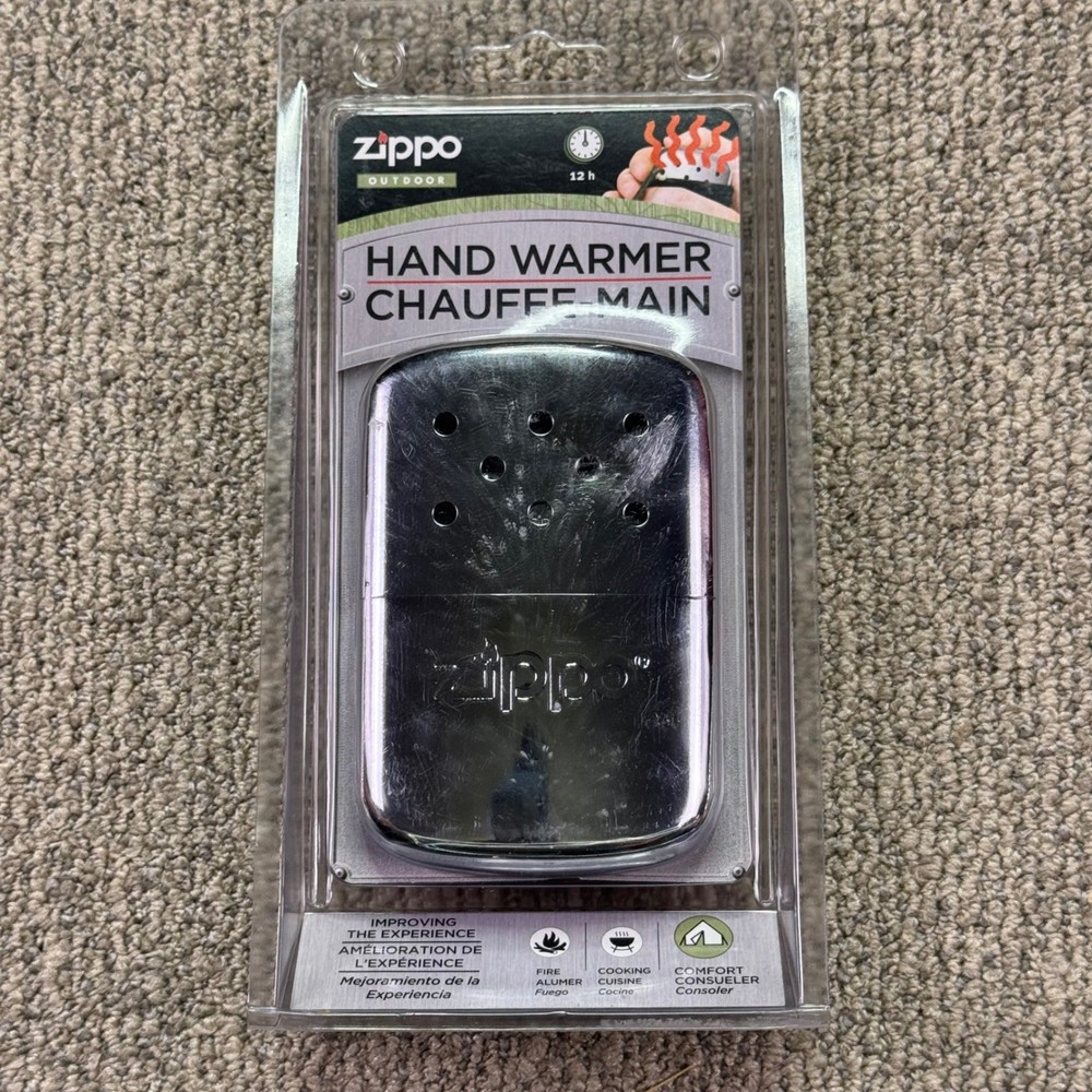 Zippo 12-Hour Refillable Hand Warmer High Polish Chrome New In Pack NWT