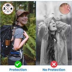 Mosquito Head Net with Drawstring Ultra Large Extra Long Breathable Bug Net for