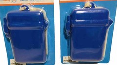 2x Money ID Key Holder Plastic Case Swim Beach Lake Boat Water Sports with Cord