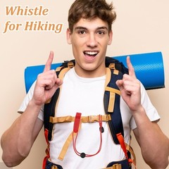 40 PCS Whistle Emergency Bulk, 120dB Super Loud Double Tube Safety Whistle with