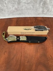 Woodland Creek Be Outdoor Ready Survival Knife With Fire Starter Green