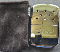 Zippo Reusable Silver Metal Catalytic Hand Warmer with Pouch