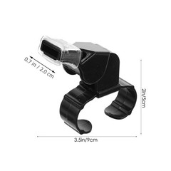 4Pcs Reusable ABS Sports Whistles with Finger Ring for Coaches Referees Black