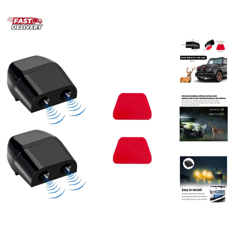 2 PCS Deer Whistles for Car, Auto Save a Deer Warning Device, Universal Deer …