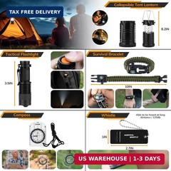 Survival Kit, 250pcs Survival Tools Tactical Gear and Trauma Bag, Survival First