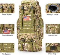 Survival Gear Professional Kit & Large Camping Backpack,First Aid Kit Adventure