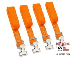 1in x 4ft Utility Lashing Strap – Made in USA – 150 1 inch 1in 4-Pack, Orange