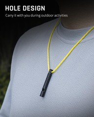 4 Pcs Titanium Emergency Whistles 120db with Lanyard for Outdoor Hiking Coach