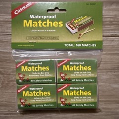 Coghlan’s Waterproof Matches, 4 Boxes (160 pcs), Emergency Safety Fire Starter