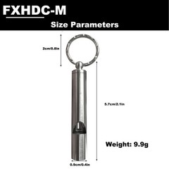 FXHDC-M 2PCS Mini Stainless Steel Survival Whistle Perfect for Camping,…