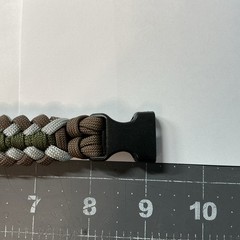 Sanctified Covenant 550 Paracord Bracelet Green , Brown, Gray. 9 Inches.