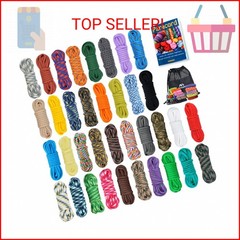 MONOBIN 36 Colors 10ft Paracord 550 Combo kit, Paracord Bracelets Making kit – M