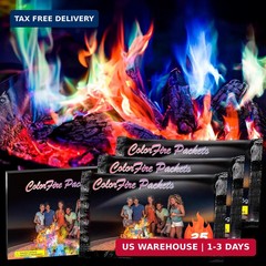 25 Pack Colorful Flames Color Fire Packets Fire Pit for Campfire,Fire Color Pack