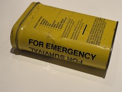 Storm Kit Survival Tacoma Mountain Rescue Unit Filled Container Tin Vintage