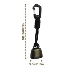 1PC Outdoor Repellent Bear Bell Camping Retro PU Wind Chime Keychain Accessories