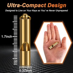Brass Emergency Whistles 2 Pack with Tangle-Free Lanyard – Pealess Safety Whistl